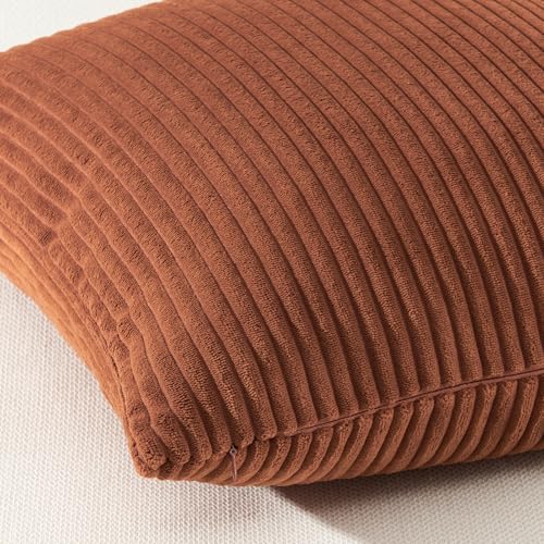 Topfinel Decorative Terracotta Throw Pillow Covers Cushion Cases, Set of 4 Soft Velvet Modern Double-Sided Designs, Rustic Fall Home Decor, Pillow Inserts Not Included 26x26 inch - Image 2