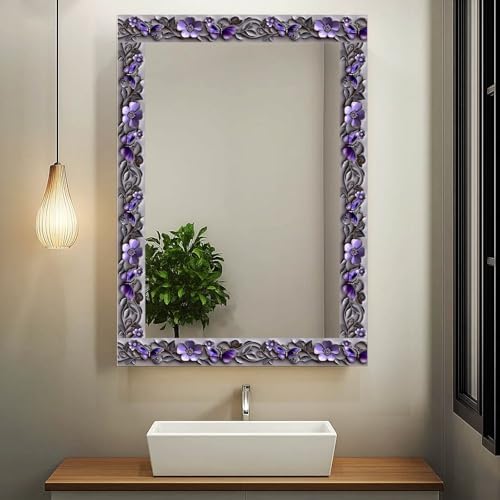 IVN Wallpaper Border Peel and Stick Wall Purple Butterfly Floral 4x196 Inch - Image 4