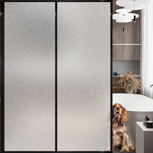 Window Privacy, Removable Glass Door Privacy Film, Suitable for Bathrooms, Offices, Static Cling Decorative Film, Reusable Window Stickers (Flash Pure, 29.6 x 157.4 inch) by DERZGAO