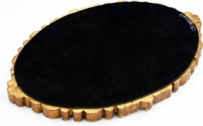 OIGUMR Small Oval Wall Mirror Resin Frame Size：15 x 10.7 inch - Image 7