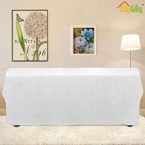 Easy-Going Stretch Oversized Sofa Couch Slipcover Washable Snow White - Image 5