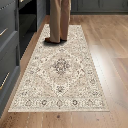 2x5 Washable Entryway Runner Rug, Ultra Soft Medallion Non Slip by Winslssol