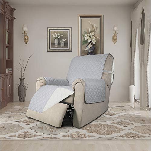 Easy-Going Reversible Couch Cover, Recliner 19 in, Light Gray/Ivory - Image 2