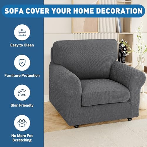 XINEAGE 1 Piece Stretch Couch Cushion Covers Individual Sofa Slipcovers - Image 7