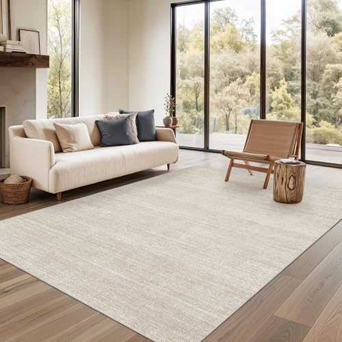 Valenrug 5x8 Area Rug Non Slip, Large Washable Rugs for Living Room, Beige - Image 4