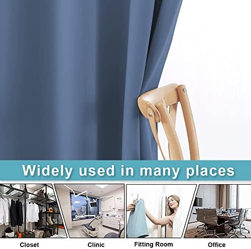 RYB HOME Privacy Curtain for Sliding Glass Door Locker Room Basement Closet - Image 5