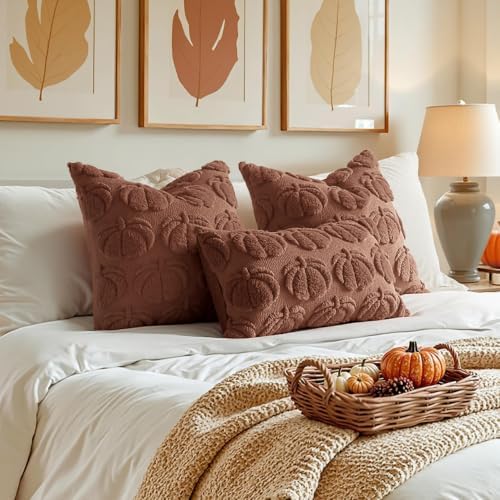 MIULEE Fall Pillow Covers Pumpkin Fall Decor 18x18 Autumn Glaze - Image 4