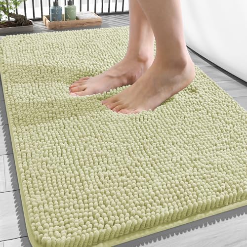 OLANLY Bathroom Rugs 34x21, Extra Soft Absorbent Chenille Bath Rugs by OLANLY