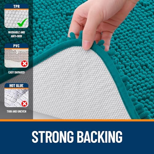 OLANLY Large Bathroom Rugs 44x32, Extra Soft Absorbent Chenille Bath Rugs - Image 6
