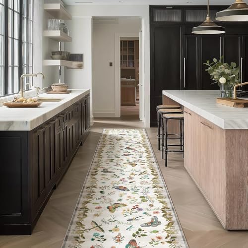 Machine Washable Kitchen Runner Rugs: 2'x10' Hallway Runner Stain Resistant Non Slip Low Pile Soft Indoor Carpet Runners for Hallways Entryway Kitchen Living Room Bedroom Bathroom Farmhouse - Image 6