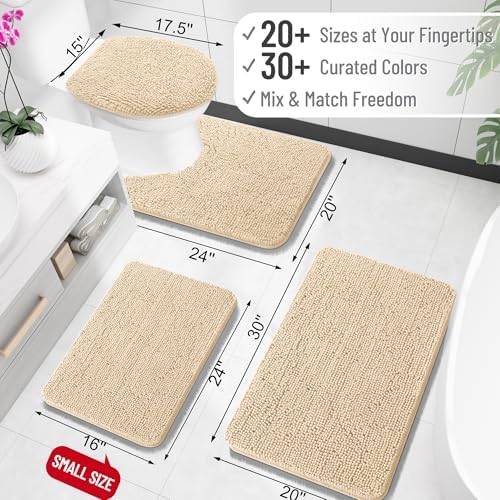 OLANLY Bathroom Rugs 30x20, Extra Soft Absorbent Chenille Bath Rugs - Image 2