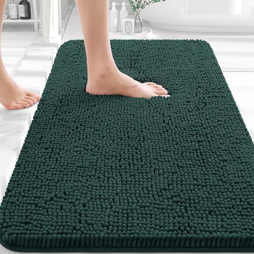 OLANLY Bathroom Rugs 36x24, Extra Soft Absorbent Chenille Bath Rugs by OLANLY