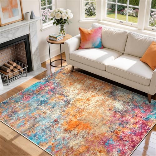 Aelenmu 5x7 Area Rugs for Living Room Washable Bedroom Dining Room Colorful by Aelenmu