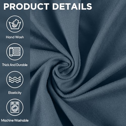Peryiter 3 Pcs Couch and Loveseat Sofa Covers, Bluestone, Milk Silk - Image 5