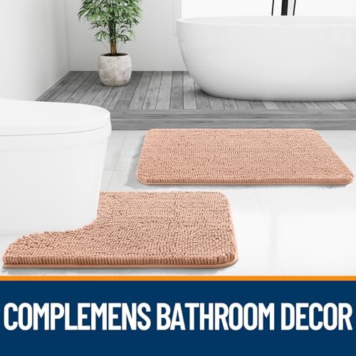 OLANLY Bathroom Rugs 34x21, Extra Soft Absorbent Chenille Bath Rugs - Image 7