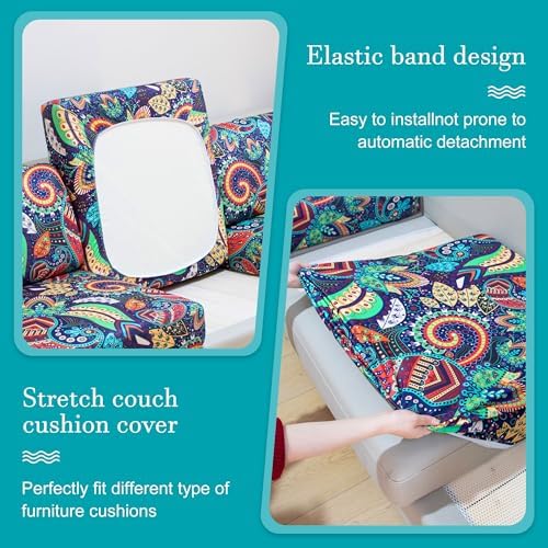 14 Pcs Outdoor Cushion Covers, Patio Sofa Cushion Covers Replacement - Image 6