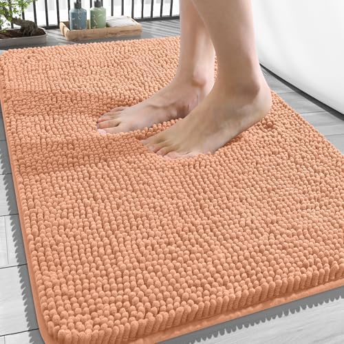 OLANLY Bathroom Rugs 34x21, Extra Soft Absorbent Chenille Bath Rugs by OLANLY