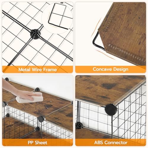 HOOBRO Wire Cube Storage Organizer, 9-Cube Metal Storage Shelves - Image 6