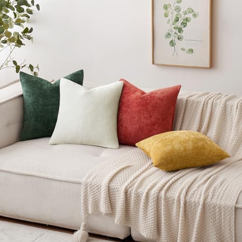 MIULEE Decorative Couch Throw Pillow Covers 18x18 Inch Christmas Red 2 Pack - Image 3
