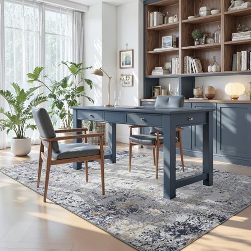 Toneed 4x6 Washable Non Slip Abstract Area Rugs for Bedroom Living Room - Image 4