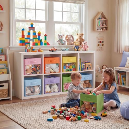 GRANNY SAYS 11x11 Storage Cube, Fabric Storage Bins, Rainbow, 6-Pack - Image 3
