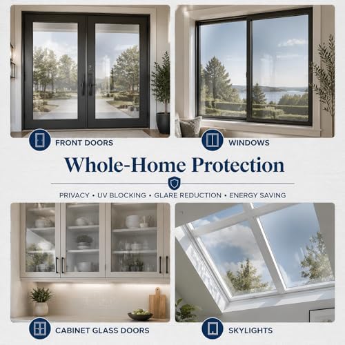 WPCTEV One Way Window Privacy Film, Mirror Tint, Silver, 23.6In x 6.5Ft - Image 6