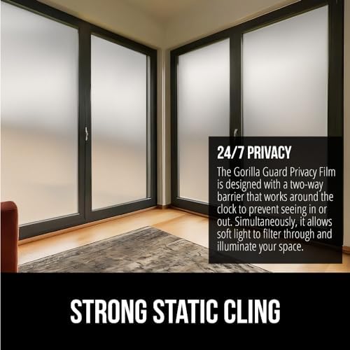 Gorilla Guard Window Privacy Film, Two Way Sun Blocking, 17.5x78.7 White - Image 3