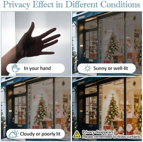 FuFin Window Film Transparent, 50% VLT, for Shopfront Glass, 41.3"×196.9" - Image 5