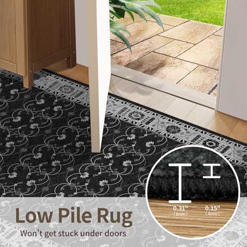 Rugxara 6x9 Black Washable Area Rug for Living Room - Image 6