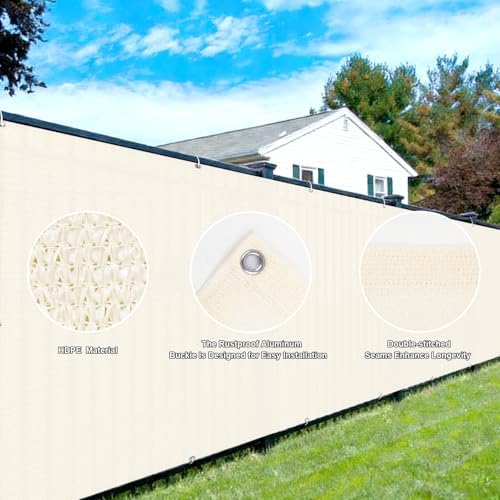 COOLBOYS Customized 3'x17' Butter Cream Balcony Privacy Screen Fence Cover - Image 3