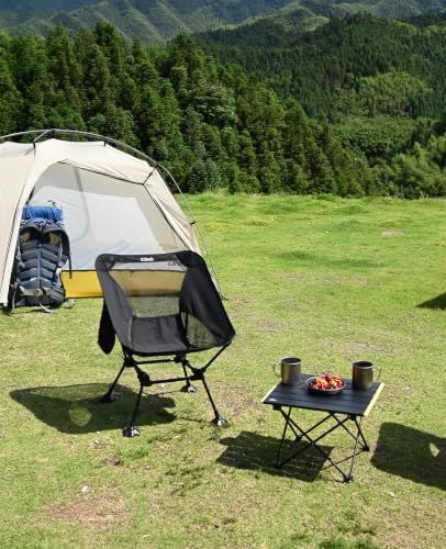 iClimb Ultralight Compact Camping Folding Table (Black - S) - Image 2