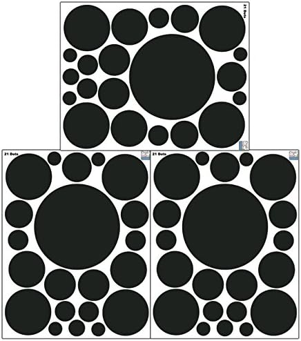 Black Polka Dot Wall Decals, Girls Room Wall Decor Stickers, Wall Dots, Vinyl Circle Peel & Stick DIY Bedroom, Playroom, Kids Room, Baby Nursery Toddler to Teen Bedroom Decoration (Black) - Image 8