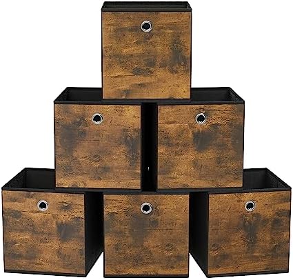 SONGMICS Storage Cubes, Set of 6, 13-Inch Foldable Closet Organizers by Unknown