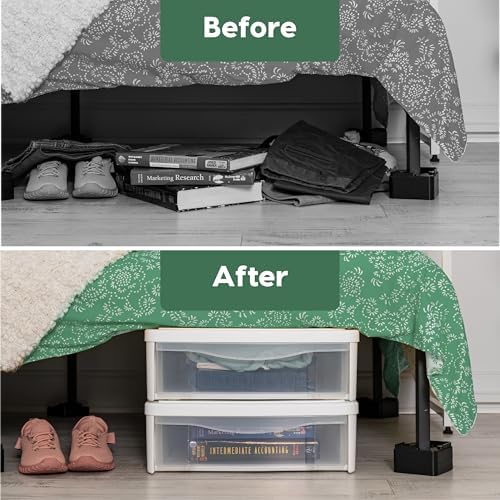 IRIS USA 2-Pack, 22 Qt. Under Bed Storage Bin with Sliding Drawer, White - Image 5