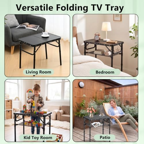 YihuiKo Folding TV Tray, Lightweight Portable Small Folding Table - Image 6