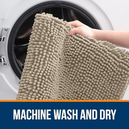 OLANLY Bathroom Rugs 35x24, Extra Soft Absorbent Chenille Bath Rugs - Image 5