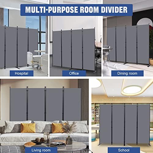 Room Divider 4 Panel-88''Wide,6FT Room Dividers and Folding Privacy Screens - Image 6