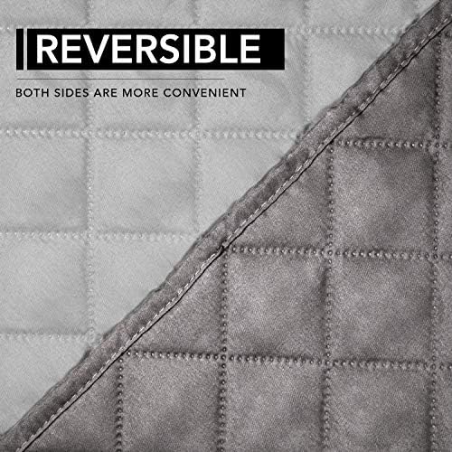 Easy-Going Oversized Recliner Cover Reversible Couch Cover Sofa Cover for Living Room Water Resistant Furniture Protector with Elastic Straps for Pets Dog (Oversized Recliner, Gray/Light Gray) - Image 5