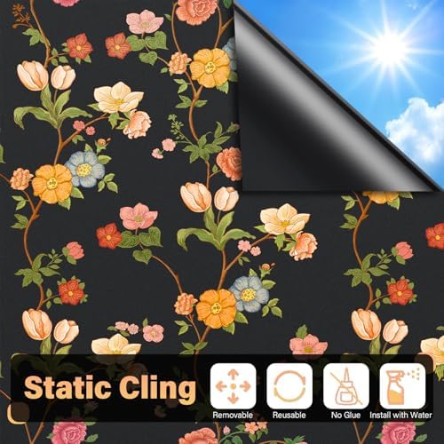 Kromapolis Blackout Window Film, Light Blocking Privacy Tint 35.4″ x 78.7″ - Image 5