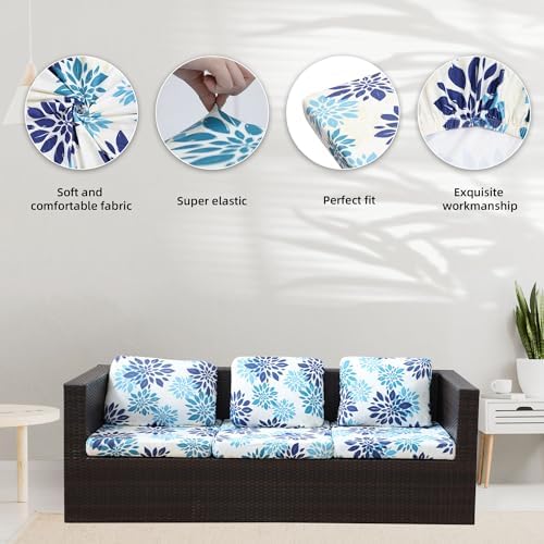 8 Pcs Outdoor Cushion Covers, Patio Sofa Cushion Covers Replacement - Image 4