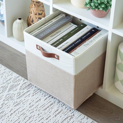OrganiHaus 11x11 Cube Storage Bins, Set of 4 - Fabric Storage Cubes - Image 5