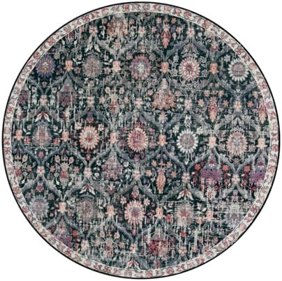 Lahome Moroccan Washable Round Rugs, Non-Slip Soft Round Rug 4ft Ultra-Thin - Image 6
