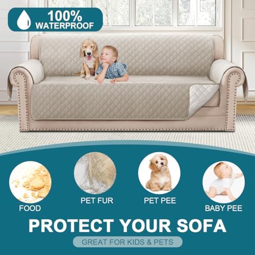 Turquoize 100% Waterproof Sofa Covers Couch Cover for Dogs, Sofa 70" - Image 2