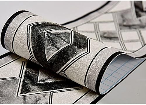 Creation Core 4.2x196.8" Waterproof Wallpaper Border 3D Pattern Wall Decor Removable Self Adhesive Kitchen Bathroom Tiles Sticker, Diamond Black - Image 4