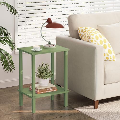 TUTOTAK End Table, Side Table, Nightstand, 2-Tier Storage Shelf - Image 2