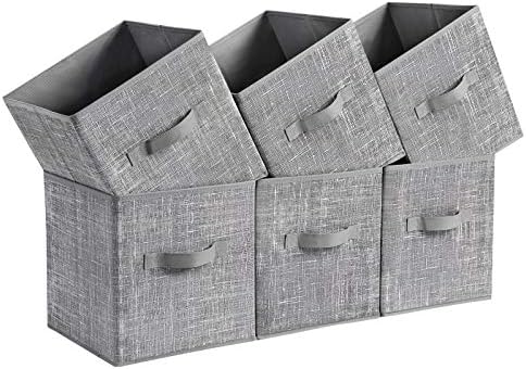 SONGMICS Storage Cubes, Set of 6, 11-Inch Foldable Closet Organizers by Unknown
