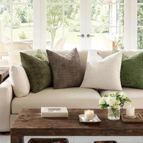 MIULEE Chenille Textured Lumbar Throw Pillow Covers Cream White 12x20 - Image 6