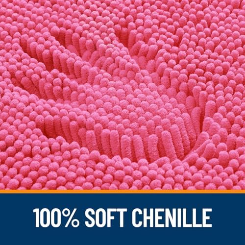 OLANLY Toilet Rugs U-Shaped 24x24, Soft Absorbent Chenille Contour Rugs - Image 3