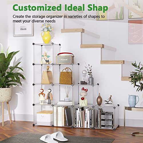C&AHOME Cube Storage Organizer, 12-Cube Shelf Units, Closet Cabinet White - Image 5