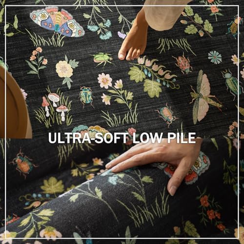 Washable Runners for Hallways Kitchen Rugs: 2'6"x8' Runner Rug Stain Resistant Non Slip Low Pile Soft Carpet Runners Rug for Bedroom Hallway Indoor Entryway Kitchen Laundry Room Farmhouse - Image 5